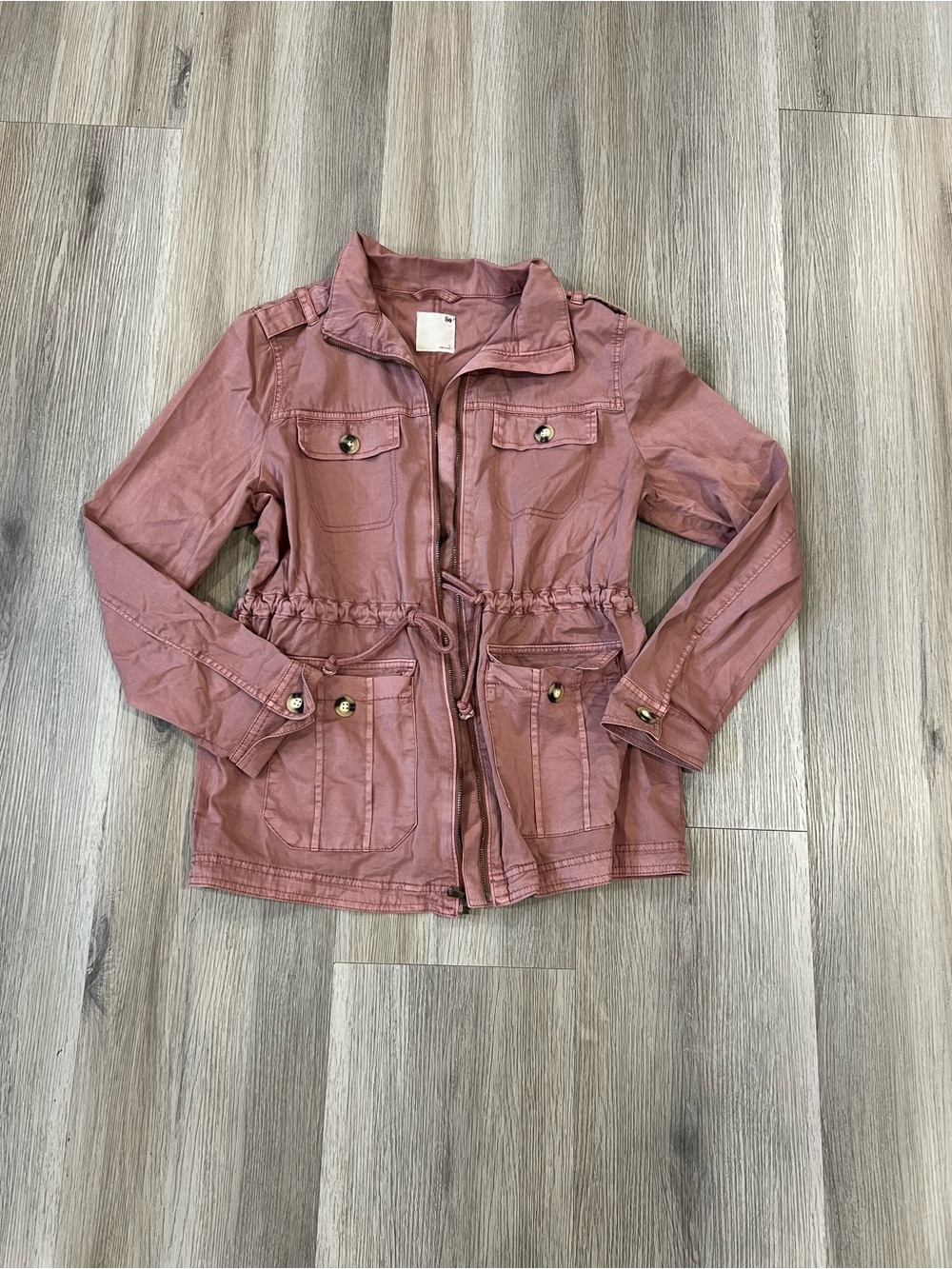 SO Mauve Pink Utility Drawstring Jacket - Women's Bomber